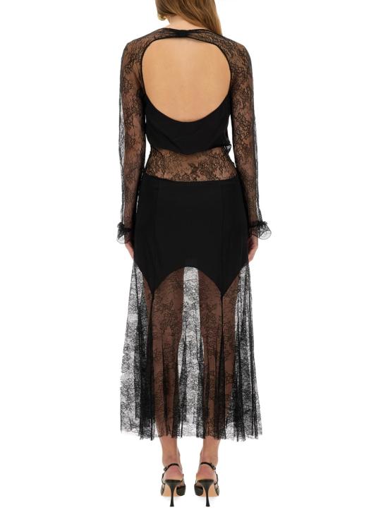 25FW 니나리찌 미디 원피스 25ACRO033PA0492 U9000 BLACK - NINA RICCI