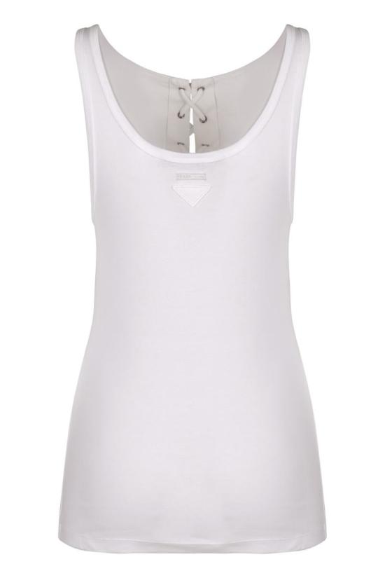 25SS 프라다 민소매 티셔츠 39603SOOO10Z0 F0009 WHITE - PRADA