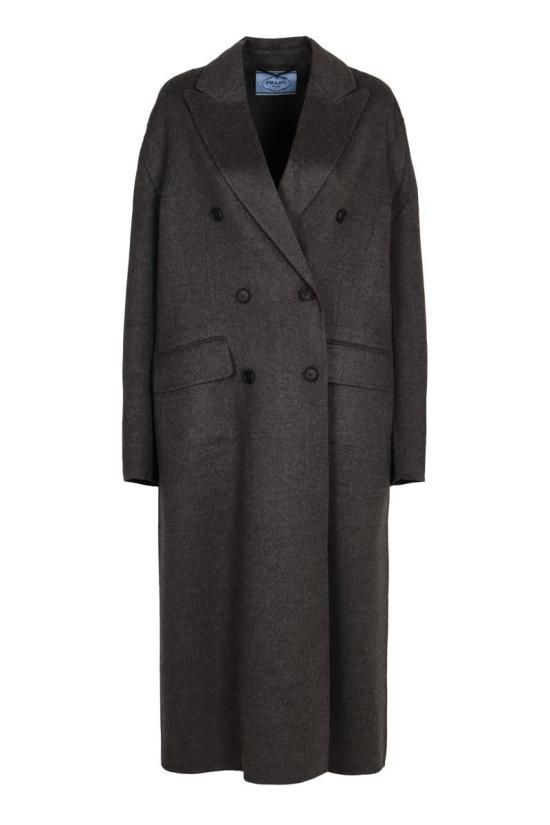 25FW 프라다 더블브레스트 더블 캐시미어 울 코트  P617SSOOO179B F0480 GREY