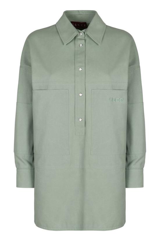 25SS 구찌 셔츠 817505Z7ALN 3098 GREEN