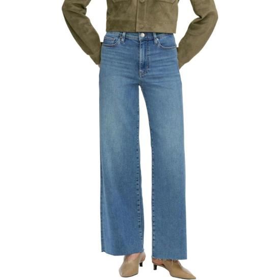  프레임 데님 팬츠 르 슬림 팔라조 청바지 플립 로우 애프터 - FRAME