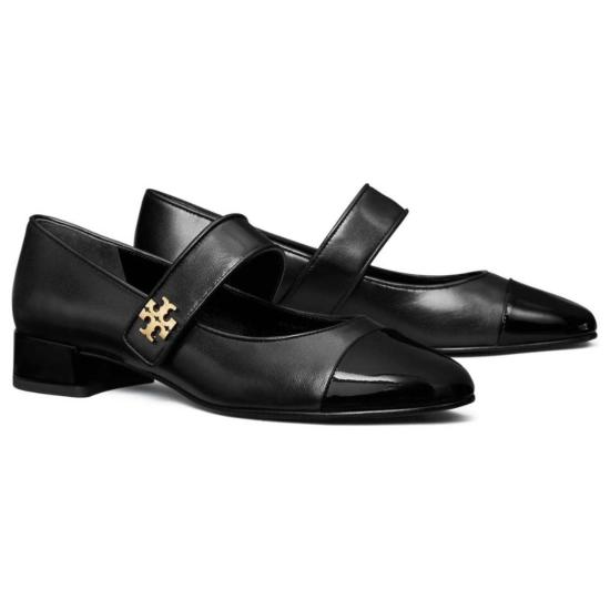  토리버치 힐/펌프스 메리제인 캡토 25mm 발레 샌들 퍼펙트 블랙