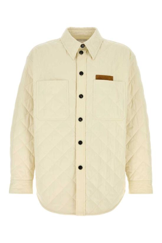 25FW 보테가베네타 퀄팅 코튼 오버셔츠 837036V5O60 9028 WHITE