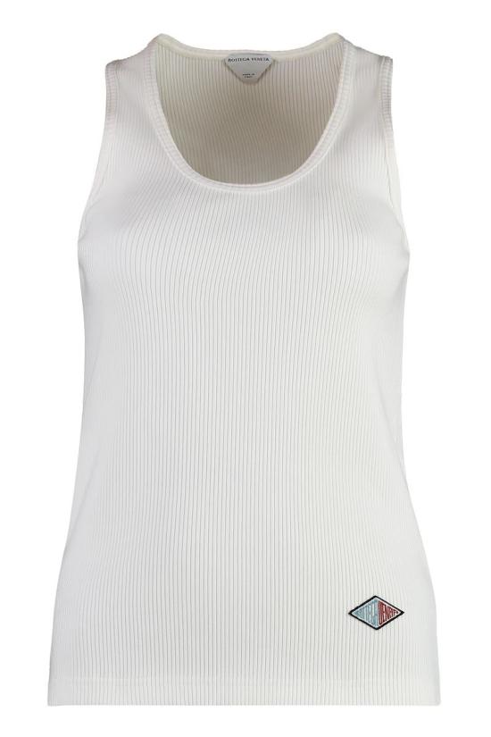 25SS 보테가베네타 민소매 티셔츠 799592V3Z60 9071 WHITE