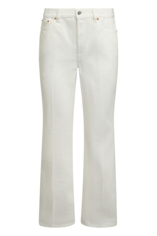 25SS 구찌 플레어 크롭 데님 팬츠 플레어 크롭 데님  817989XDC8W 9000 WHITE