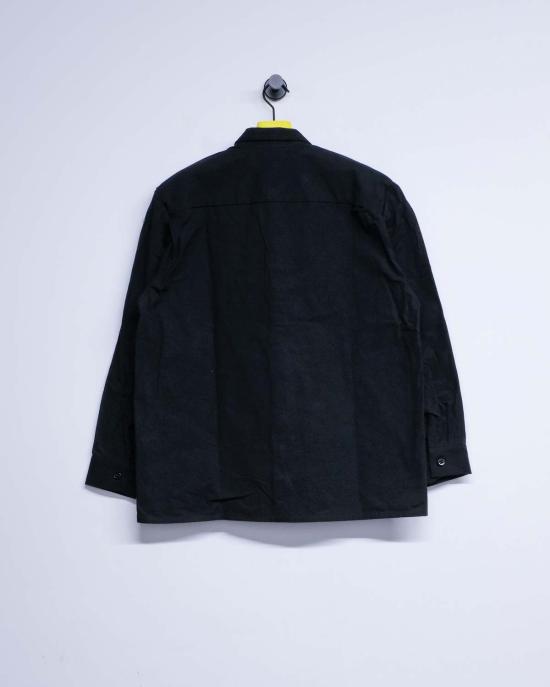  맨틀 긴팔 셔츠 R19 S1 블랙 왁스 새 셔츠 1개 - MAN-TLE