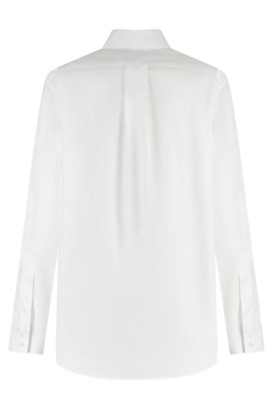 25SS 구찌 넥 스트랩 헤비 코튼 포플린 셔츠 816061Z7ADR 9000 WHITE - GUCCI