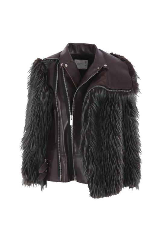 25FW 사카이 가죽 자켓 2508237613 BROWN GREEN