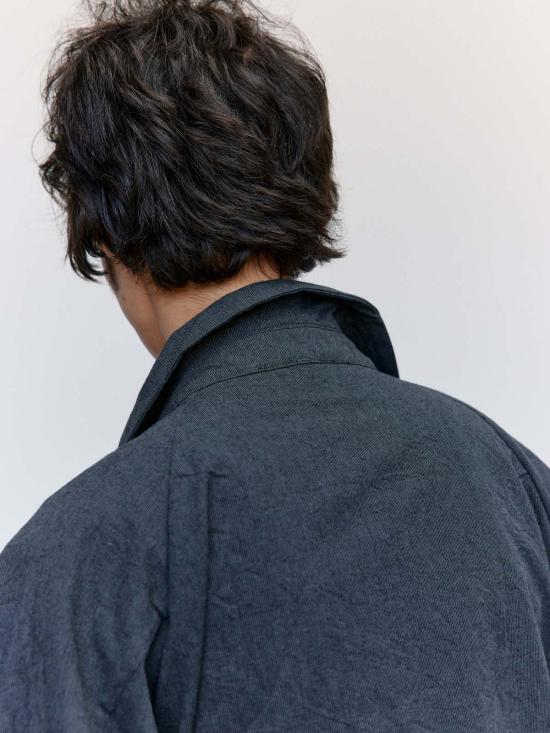  맨틀 긴팔 셔츠 R19 S3 그래닛 울 보트 셔츠 - MAN-TLE