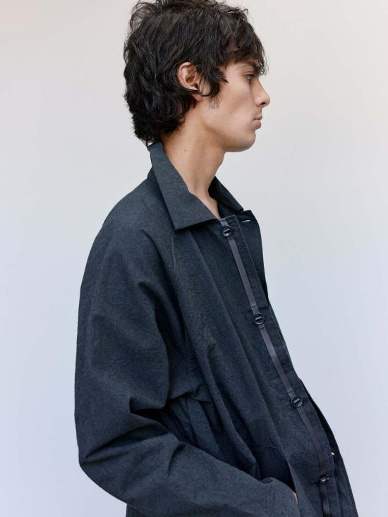  맨틀 긴팔 셔츠 R19 S3 그래닛 울 보트 셔츠 - MAN-TLE