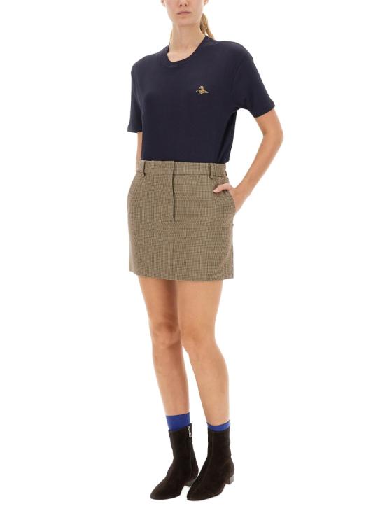 25FW 비비안웨스트우드 반팔 티셔츠 3G010013 J009UK420 BLUE - VIVIENNE WESTWOOD