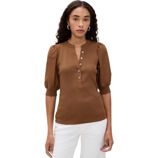  베로니카비어드 반팔 티셔츠 베로니카 비어드 코랄리 탑 마호가니