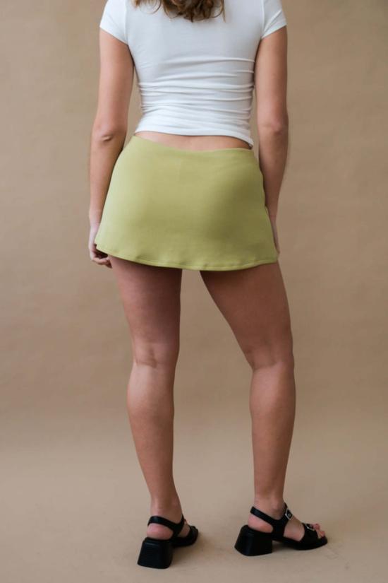  길 숏 스커트 겔 아리아 미니 스커트 피스타치오 - GEEL