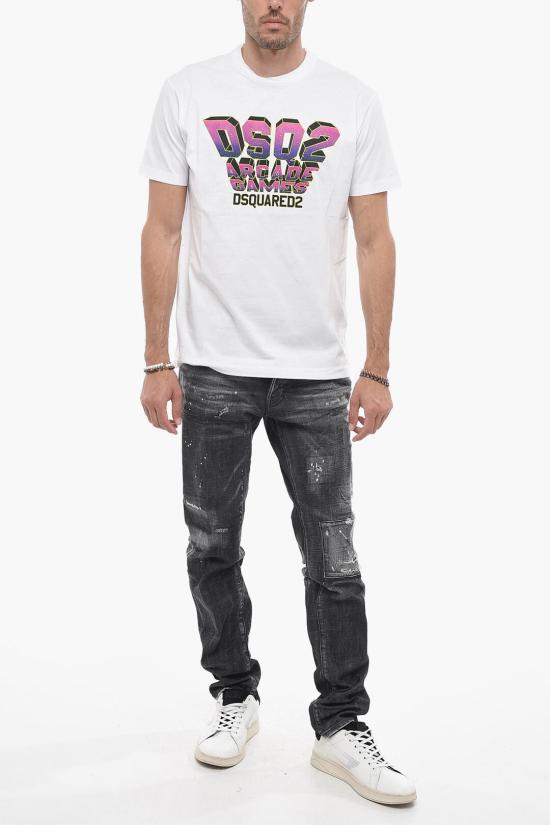  디스퀘어드2 반팔 티셔츠 S74GD1152 S23009 100 White - DSQUARED2