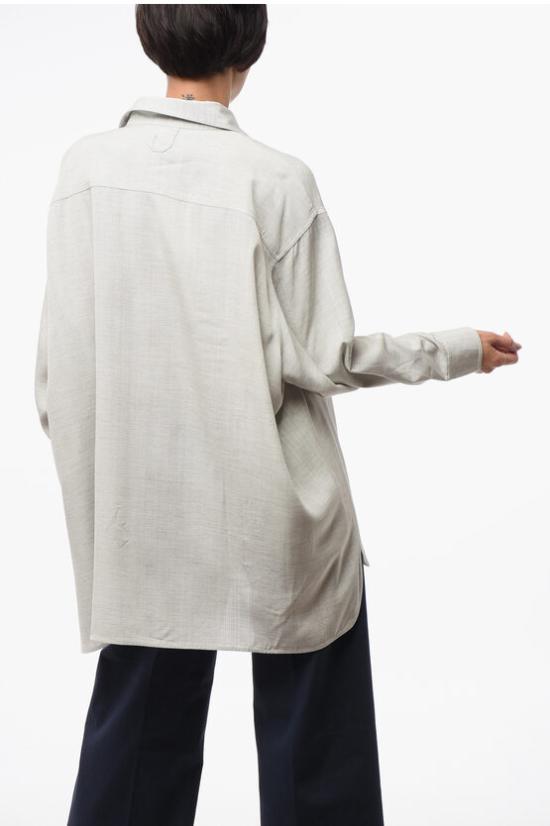  자크뮈스 블라우스 241SH067 1545 910 Gray - JACQUEMUS