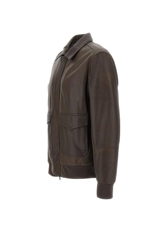 25FW 볼파글리 가죽 자켓 PLATONE MORO3 Brown - VOLFAGLI