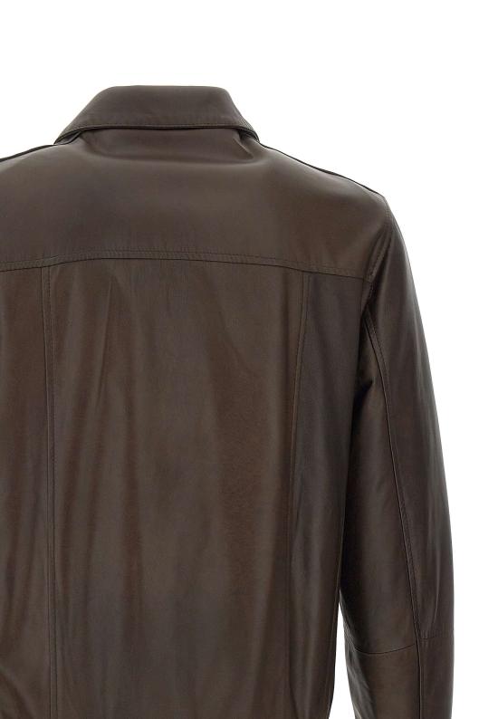 25FW 볼파글리 가죽 자켓 PLATONE MORO3 Brown - VOLFAGLI