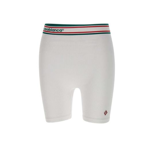 24FW 카사블랑카 숏팬츠 WAW25ACT025 01 White - CASABLANCA