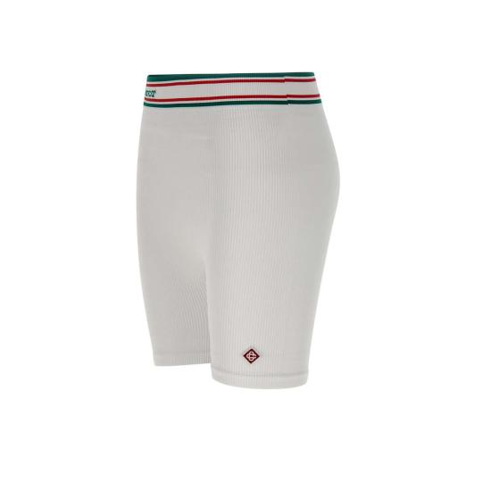 24FW 카사블랑카 숏팬츠 WAW25ACT025 01 White - CASABLANCA