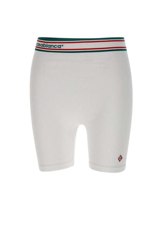 24FW 카사블랑카 숏팬츠 WAW25ACT025 01 White - CASABLANCA