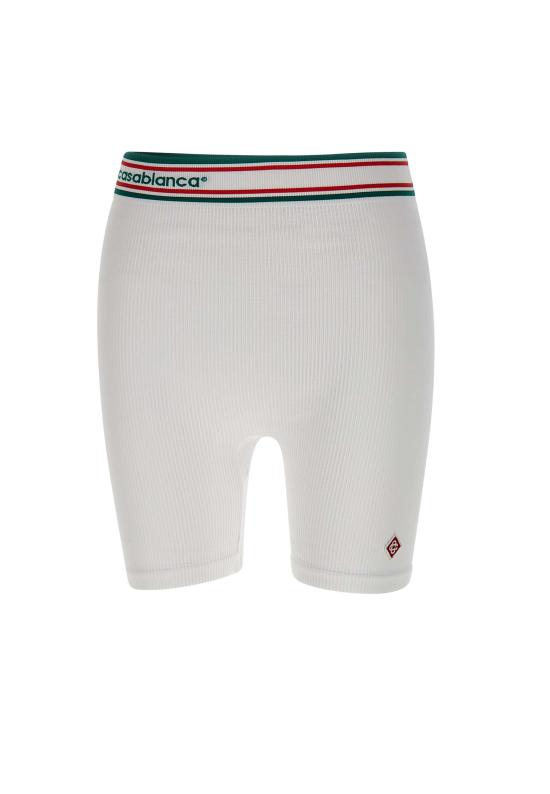 24FW 카사블랑카 숏팬츠 WAW25ACT025 01 White