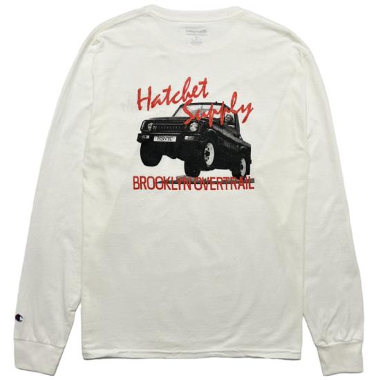 25SS HATCHET OUTDOOR SUPPLY CO. 긴팔 티셔츠 CHAMPION - KLATTERMUSEN