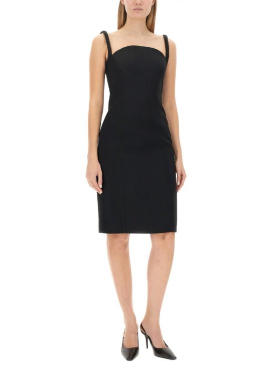  베르사체 미디 원피스 1012446 1A005401B000 Black - VERSACE
