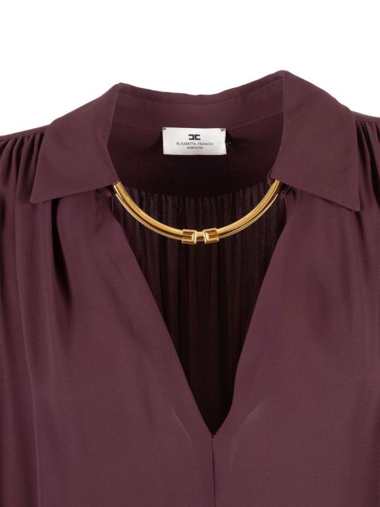 25FW 엘리자베타프랜치 탑 CA12356E2 Burgundy - ELISABETTA FRANCHI