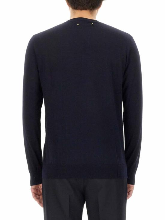 25FW 골든구스 라운드넥 스웨터 GMP00947 P00066550501 Blue - GOLDEN GOOSE