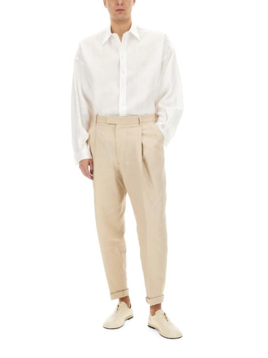25SS 돌체앤가바나 롱 슬리브 린넨 셔츠 G5NE2T FU4JBW0800 White - DOLCE & GABBANA