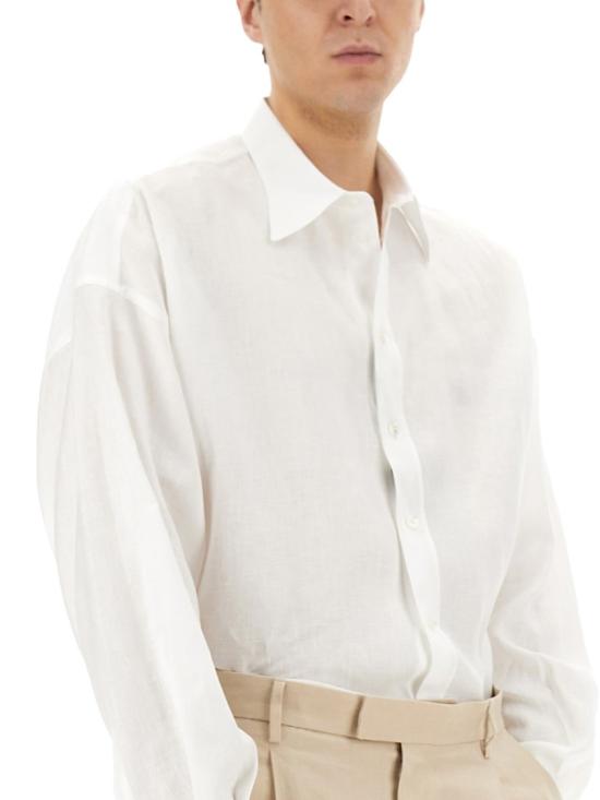 25SS 돌체앤가바나 롱 슬리브 린넨 셔츠 G5NE2T FU4JBW0800 White - DOLCE & GABBANA