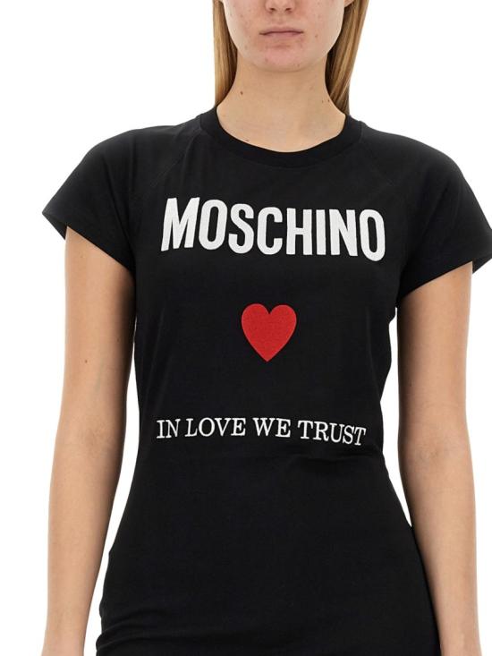  모스키노 미디 원피스 04500541 2555 Black - MOSCHINO