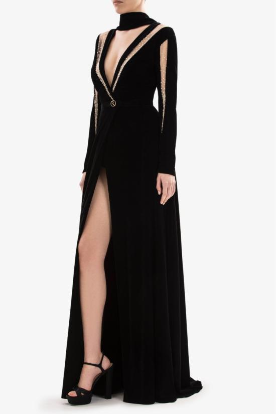 사이드 코베이시 롱 원피스 벨벳 롱 드레스 - SAIID KOBEISY