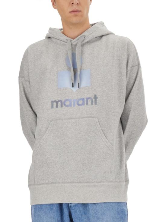  이자벨마랑 마일리 로고 후드 티셔츠 SW0027HA A3M95H02GY Grey - ISABEL MARANT