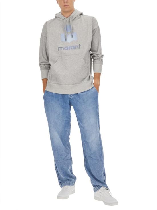  이자벨마랑 마일리 로고 후드 티셔츠 SW0027HA A3M95H02GY Grey - ISABEL MARANT