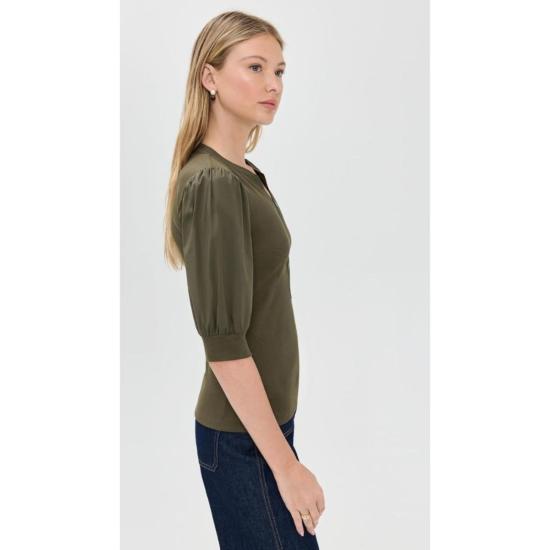  베로니카비어드 반팔 티셔츠 베로니카 비어드 코랄리 탑 사이프러스 - VERONICA BEARD