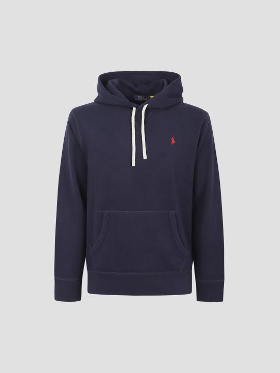 25FW 폴로 랄프로렌 포니 자수 플리스 후드 티셔츠 710766778 007 CRUISE NAVY