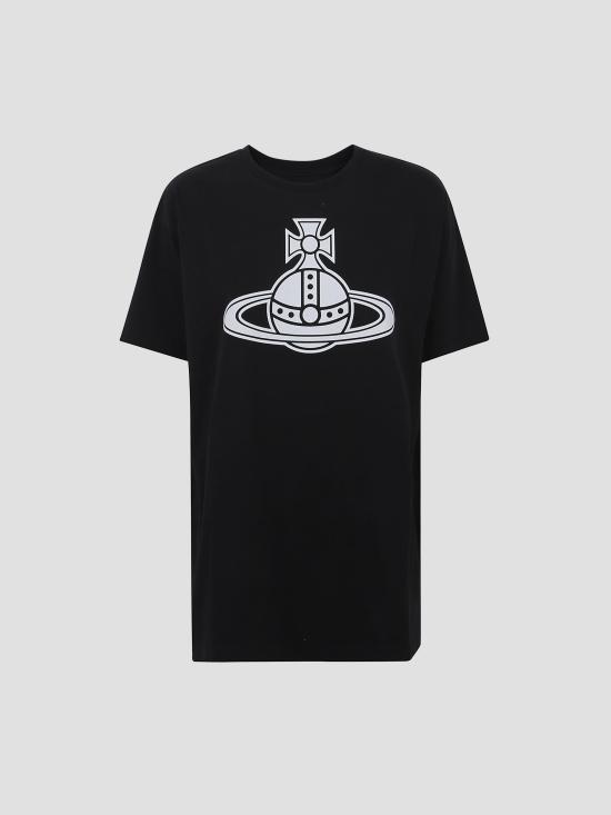 25FW 비비안웨스트우드 반팔 티셔츠 3G010049J001M N401 BLACK