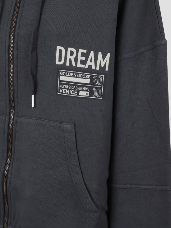 25FW 골든구스 후드 티셔츠 GUP02334P002143 60617 MIX ANTHRACITE - GOLDEN GOOSE