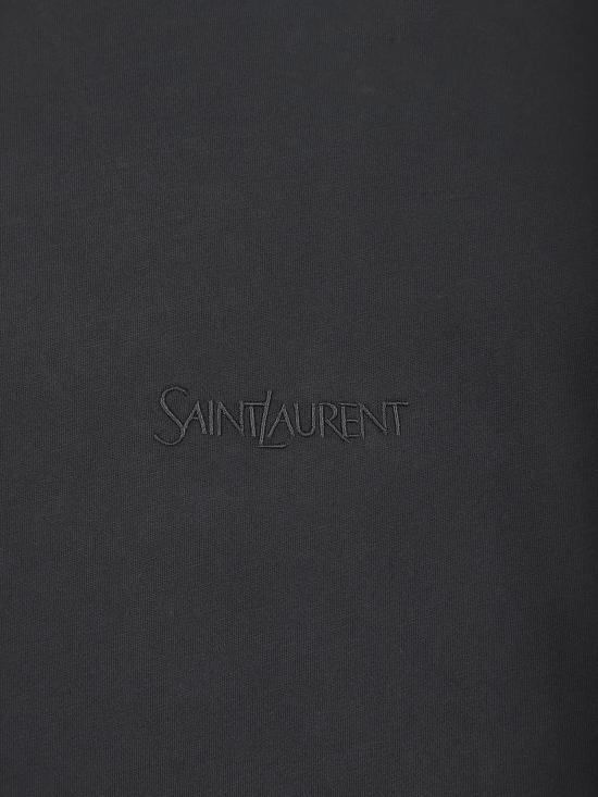 25FW 생로랑 반팔 티셔츠 818535YBHD2 1025 NOIR BLANCHI - SAINT LAURENT