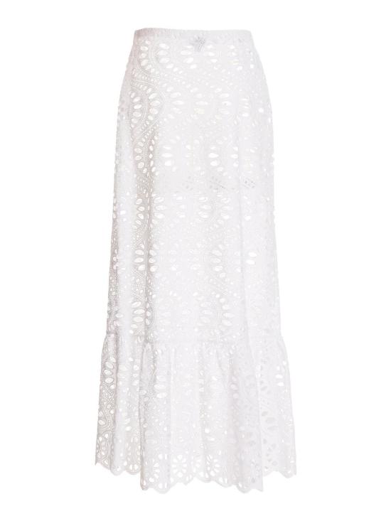  지암바티스타 발리 롱 스커트 23CPRVLE2B4423MAC1101 White - GIAMBATTISTA VALLI