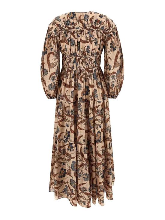 25FW 짐머만 미디 스커트 4208DSS253BLUINDFLO Multicolour - ZIMMERMANN