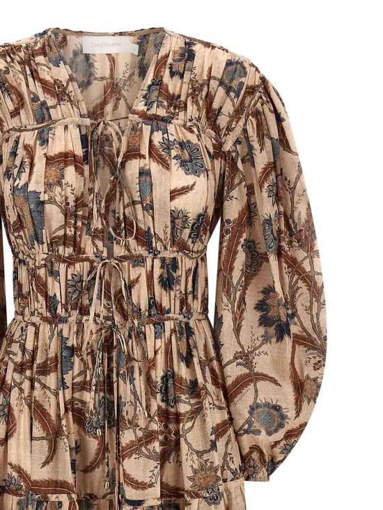 25FW 짐머만 미디 스커트 4208DSS253BLUINDFLO Multicolour - ZIMMERMANN