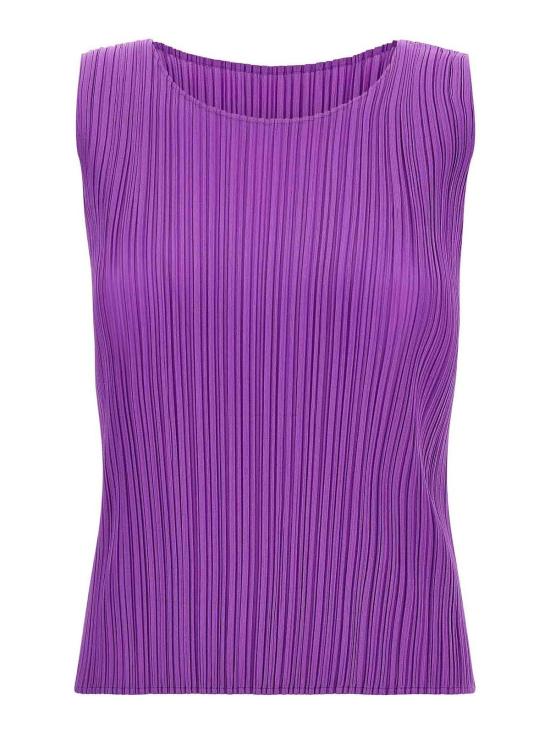  플리츠플리즈 민소매 티셔츠 PP58JK12180 Purple
