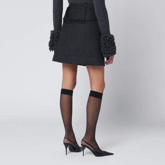 25FW 파투 숏 스커트 SK0920240CO Black - PATOU