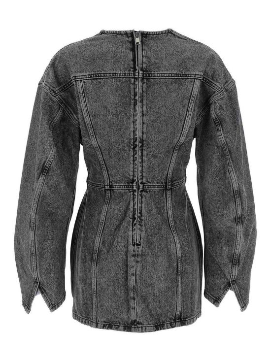 25FW 하이쿠레 미디 스커트 HEW08099DF119L0895 Grey - HAIKURE