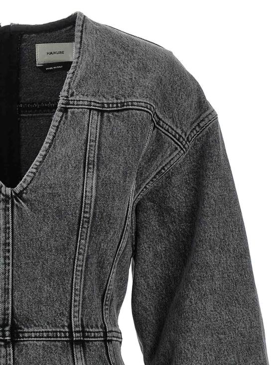 25FW 하이쿠레 미디 스커트 HEW08099DF119L0895 Grey - HAIKURE