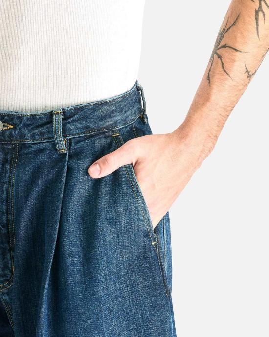  스튜디오 니콜슨 데님 팬츠 싱글 플리트  팬츠 - STUDIO NICHOLSON