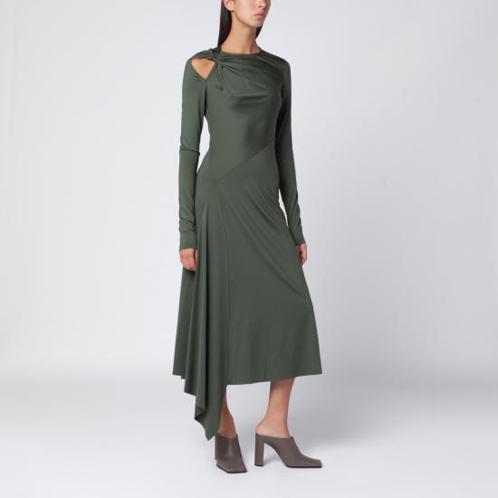 25FW 빅토리아 베컴 롱 원피스 1425JDR006789APL Green