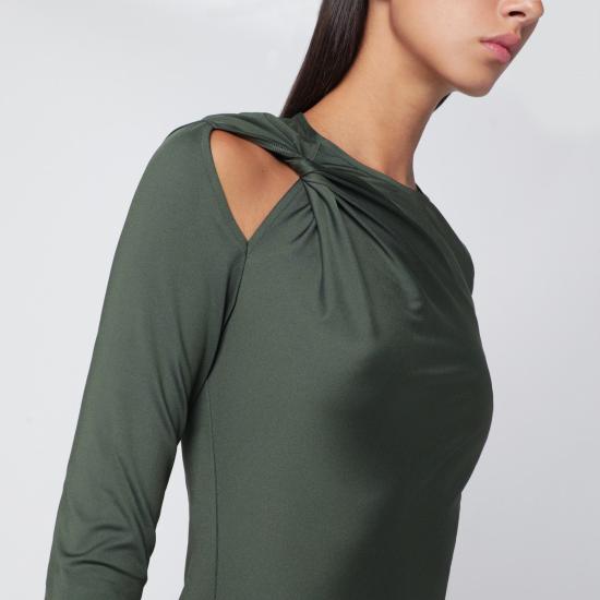 25FW 빅토리아 베컴 롱 원피스 1425JDR006789APL Green - VICTORIA BECKHAM